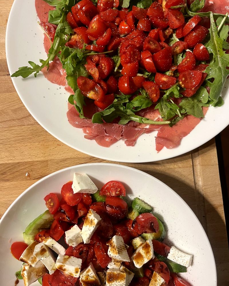 Vegetables and salads