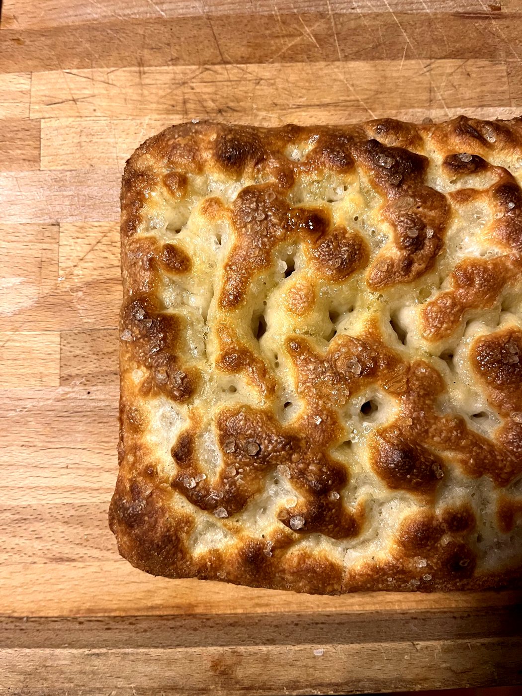 Golden focaccia