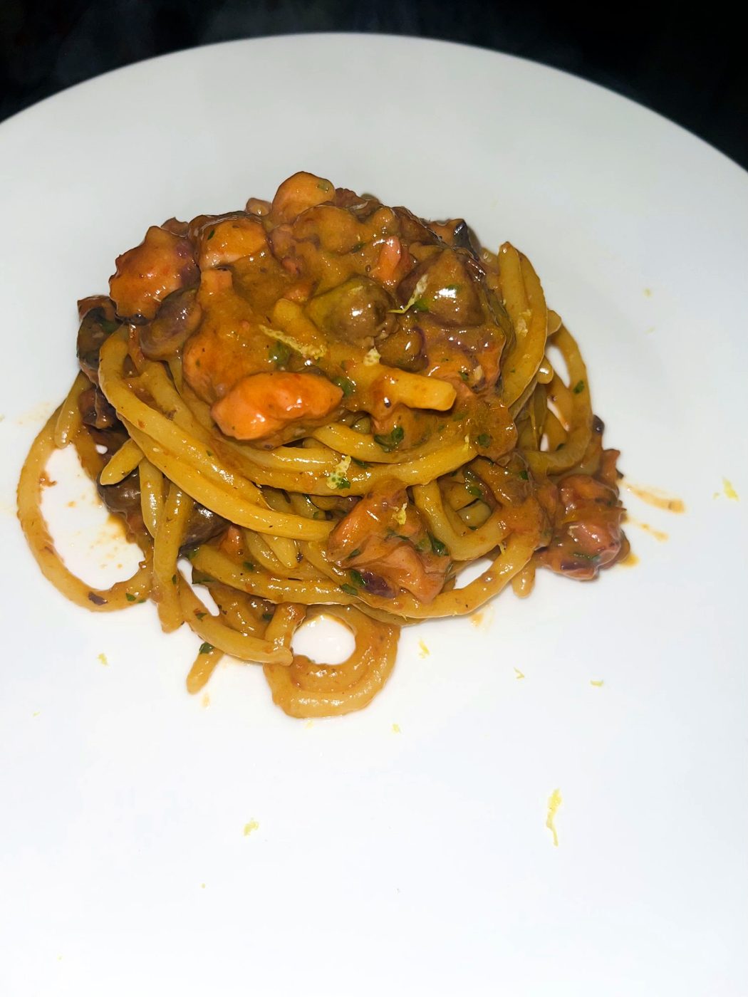 Pasta with seafood